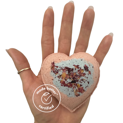 Orange If You Want To – Heart Bath Bomb with Lavender + Sweet Orange