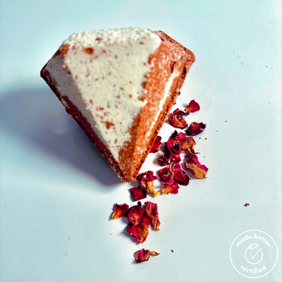 BATH JEWELS: BALANCING, GROUNDING, AND TENSION-MELTING BATH BOMB.