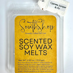 Cypress, Juniper and Fir.  Natural Soy Wax Melt 2.5 oz