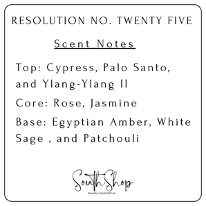 Resolution No. Twenty-Five Natural Soy Wax Melt 2.5 oz